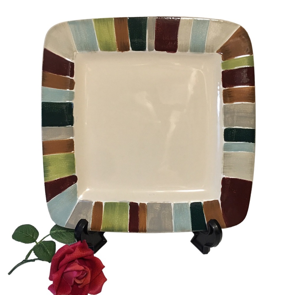 11 1/4” Plate/Platter Tabletops Lifestyles Jentry Hand Painted & Hand Crafted